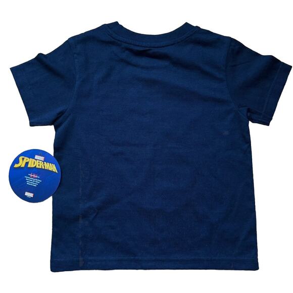 Spider-Man T-shirt Navy With Red Metallic Print Boys NWT Size 3T - Picture 5 of 5